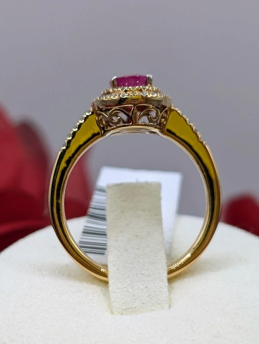18K Gold AAA Burmese Ruby, Diamond Ring 1.28ctw GIA Certification/Appraisal